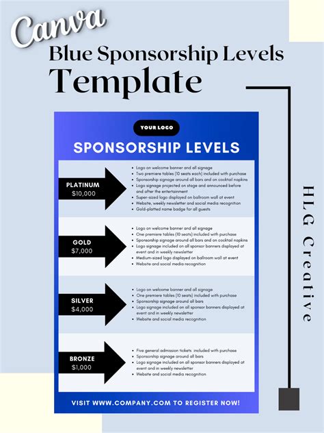 lv sponsorship|sponsor level template editable free.